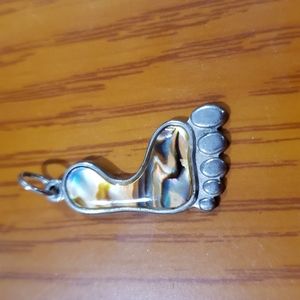 Abalone footprint pendant
